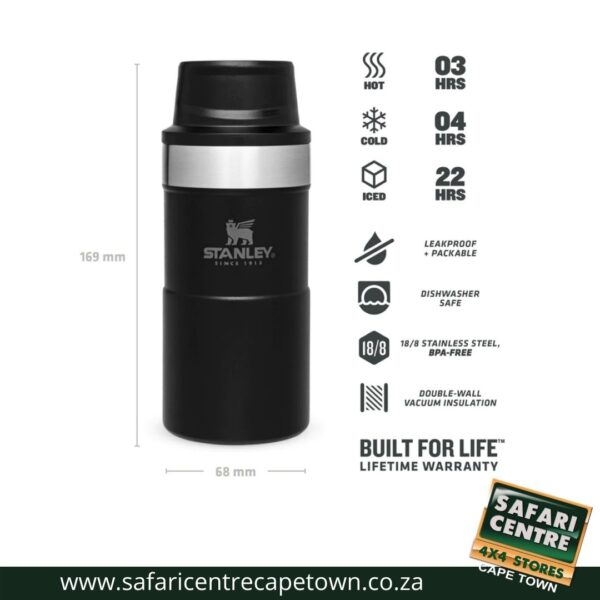 Stanley Trigger-Action Travel Mug .25L - Black - Image 2