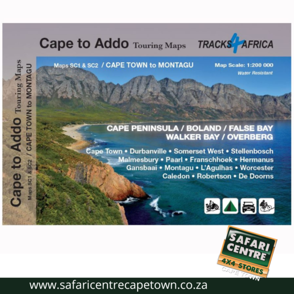 Tracks 4 Africa - Touring Map Cape Town to Montague Cape to Addo