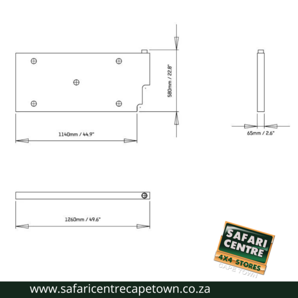 Water Tank 40L Upright 1260L x 65w - Image 3